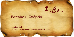 Parobek Csépán névjegykártya